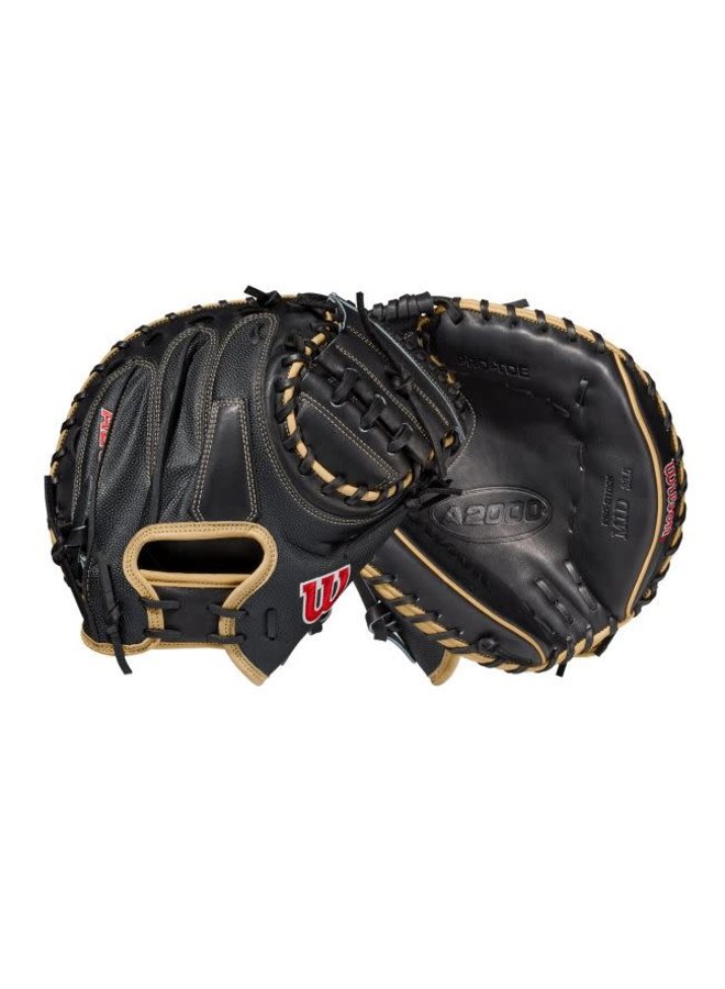 Wilson A2000 M1D BLK/BLKSS BLACK/Blond 33.5 Catchers Mitt Wilson A2000 M1D BLK/BLKSS BLACK/Blond 33.5 Catchers Mitt -Wilson Shop wilson wilson a2000 m1d blk blkss black blond 335 7