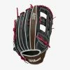 Wilson A2K 1799 W/SuperSkin (OF) 12.75 Black/Black/Saddle Tan