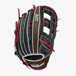 Wilson A2K 1799 W/SuperSkin (OF) 12.75 Black/Black/Saddle Tan