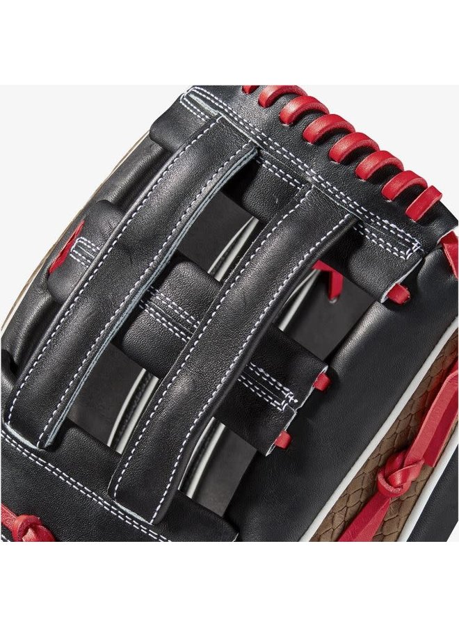 Wilson A2K 1799 w/SuperSkin (OF) 12.75 Black/Black/Saddle Tan Wilson A2K 1799 W/SuperSkin (OF) 12.75 Black/Black/Saddle Tan -Wilson Shop wilson wilson a2k 1799 w superskin of 1275 black b 4