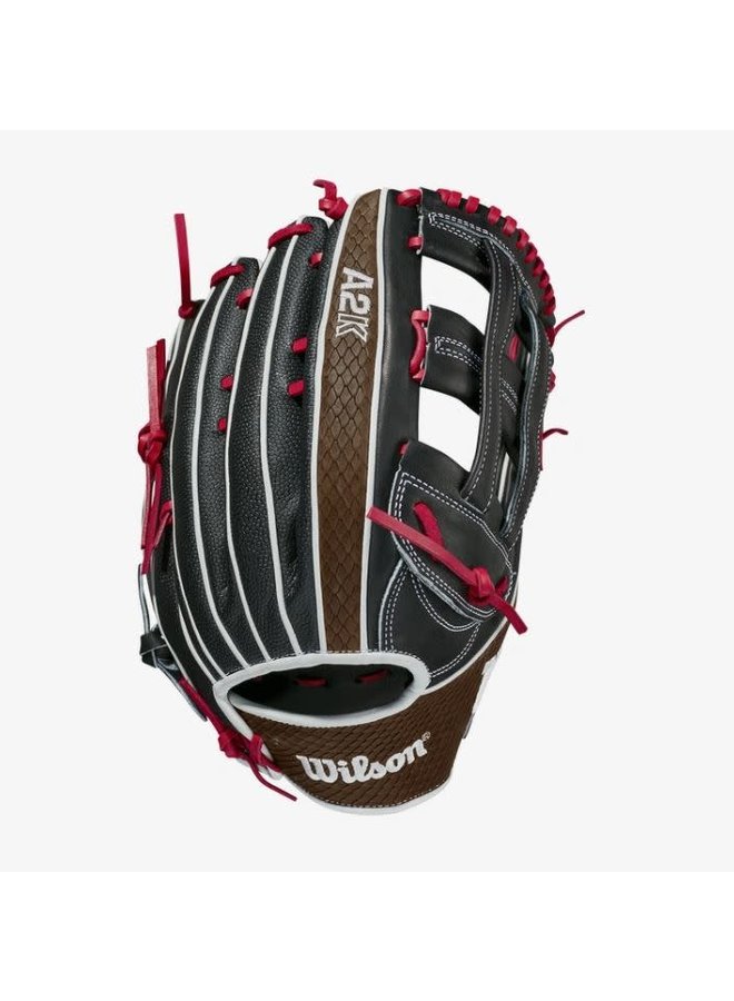 Wilson A2K 1799 w/SuperSkin (OF) 12.75 Black/Black/Saddle Tan Wilson A2K 1799 W/SuperSkin (OF) 12.75 Black/Black/Saddle Tan -Wilson Shop wilson wilson a2k 1799 w superskin of 1275 black b