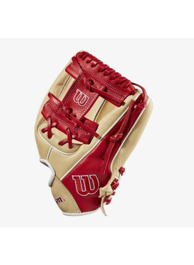 Wilson A500 11-inch Utility Youth Baseball Glove Blonde/Red/White Wilson A500 11-inch Utility Youth Baseball Glove Blonde/Red/White -Wilson Shop wilson wilson a500 11 inch utility youth baseball 1