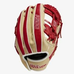 Wilson A500 11-inch Utility Youth Baseball Glove Blonde/Red/White