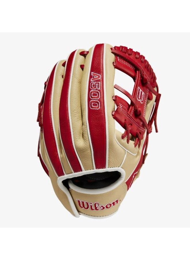 Wilson A500 11-inch Utility Youth Baseball Glove Blonde/Red/White Wilson A500 11-inch Utility Youth Baseball Glove Blonde/Red/White -Wilson Shop wilson wilson a500 11 inch utility youth baseball