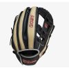 Wilson A500 11.5-inch Utility Youth Baseball Glove Black/Blonde/Red