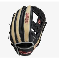 Wilson A500 11.5-inch Utility Youth Baseball Glove Black/Blonde/Red