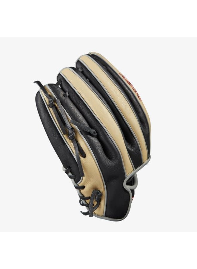 Wilson A500 11.5-inch Utility Youth Baseball Glove Black/Blonde/Red 3 Wilson A500 11.5-inch Utility Youth Baseball Glove Black/Blonde/Red - Image 3