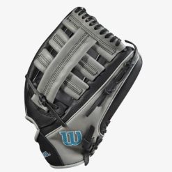 Wilson A500 12.5-inch Utility Youth Baseball Glove Black/Grey/Tropical Blue -Wilson Shop wilson wilson a500 125 inch utility youth baseball 2