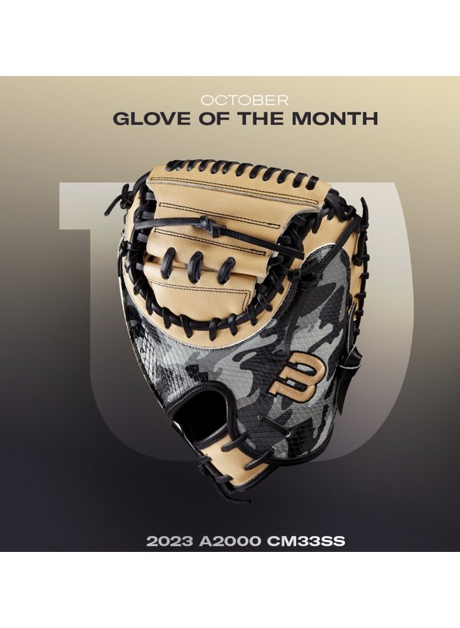 Wilson Glove of the Month October 2022 CM33 Black Camo/Blonde 33" RHT Catchers Mitt Wilson Glove Of The Month October 2022 CM33 Black Camo/Blonde 33" RHT Catchers Mitt -Wilson Shop wilson wilson glove of the month october 2022 cm33 1
