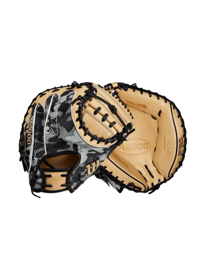 Wilson Glove of the Month October 2022 CM33 Black Camo/Blonde 33" RHT Catchers Mitt Wilson Glove Of The Month October 2022 CM33 Black Camo/Blonde 33" RHT Catchers Mitt -Wilson Shop wilson wilson glove of the month october 2022 cm33 1